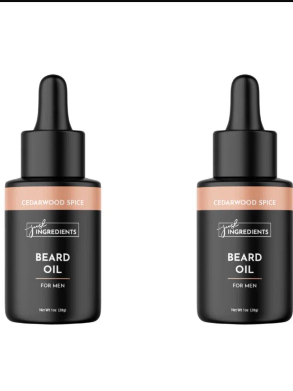2-Pack - Just Ingredients Beard Oil Cedarwood Spice